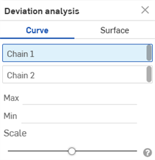 Deviation analysis dialog