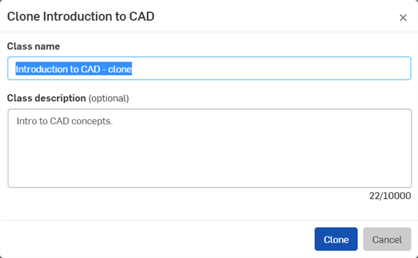 克隆班级对话框