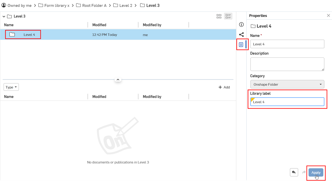 Creating a new folder and adding a label