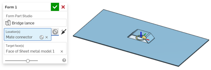 Formed location parameter