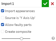 Import dialog