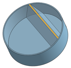 Rib example with draft applied