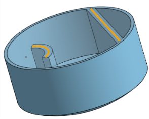 Example of Step 4 of creating a Rib, specifying the thickness of the rib