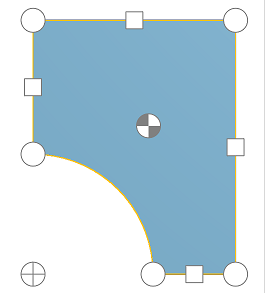 Example of inference points on a partial cylindrical edge