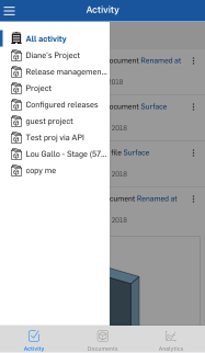 “过滤活动流”面板