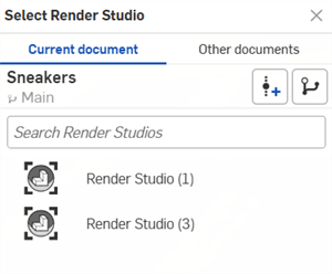 选择 Render Studio 对话框