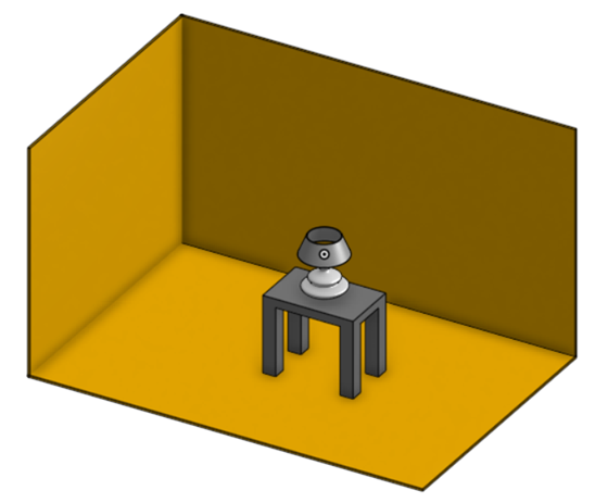 具有壁的灯泡模型的示例