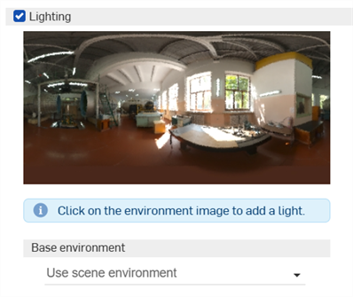 Environment Lighting options