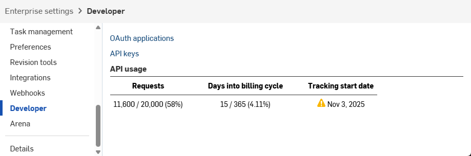 Enterprise 設定：開發人員