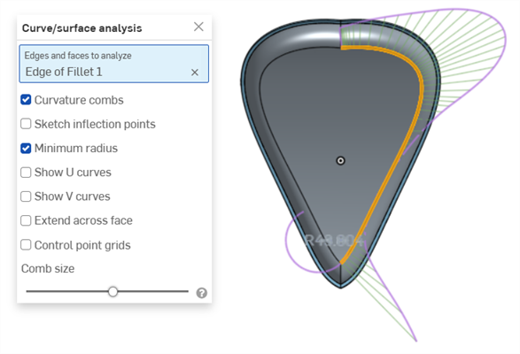 Minimum radius example
