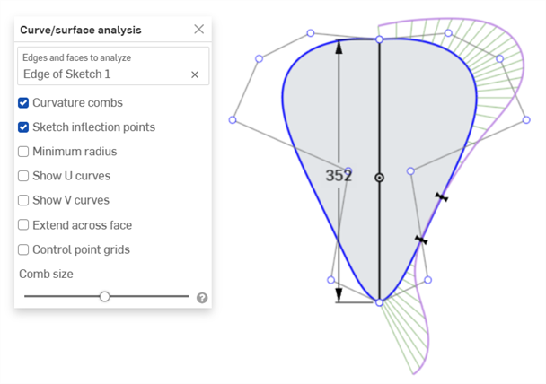 Sketch inflection points example