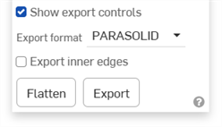 Show export controls