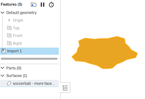 Imported flattened surface