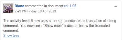 顯示點按「顯示較多」之前的截短評論