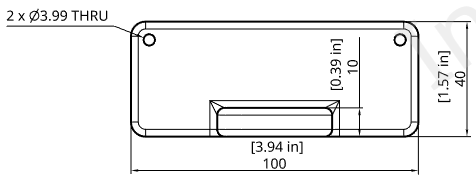 使用單位與精度顯示雙重尺寸的範例