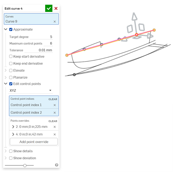 「編輯曲線」範例