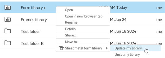 Updating the Form library