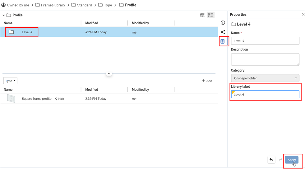 Creating a new folder and adding a label