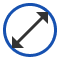 Diameter dimension icon