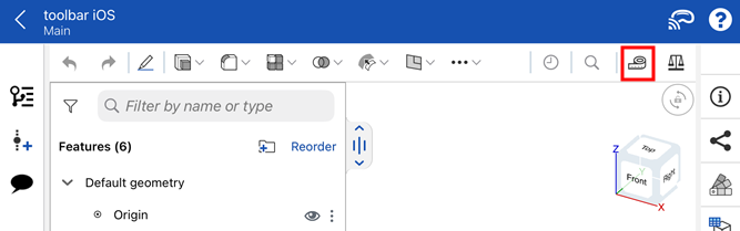 iOS: Measure in the toolbar