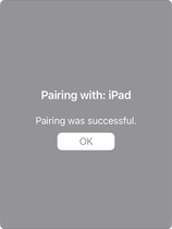 與 iPad 的配對成功