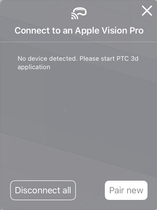 連線 Vision Pro 裝置