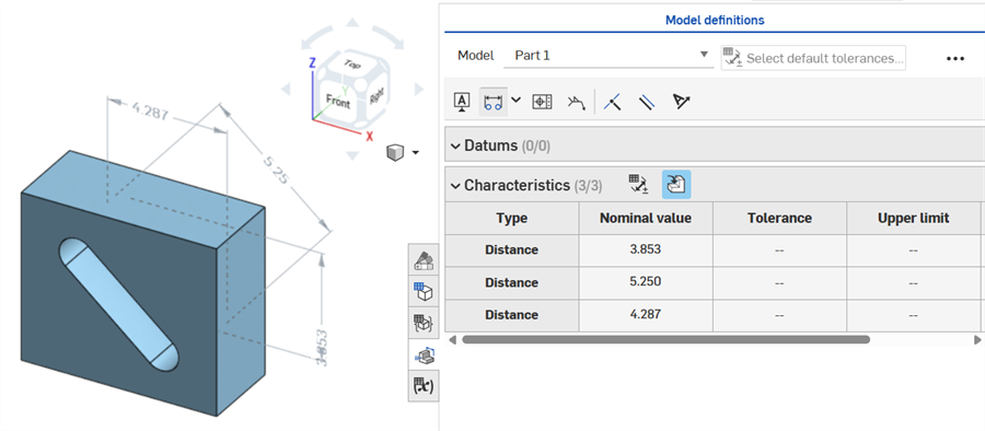 Maximum dimension slot example