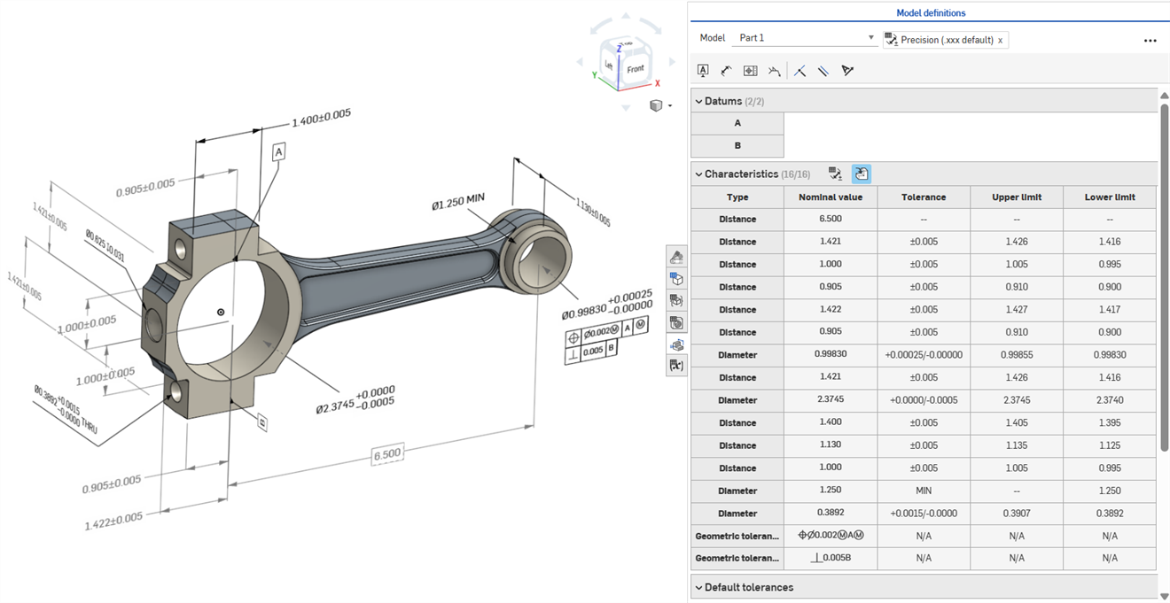 Example of an MBD model