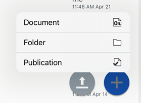 Creating a Publication on iOS