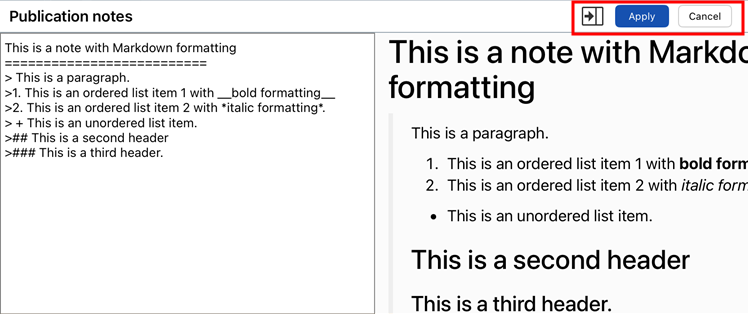 Formatting notes in iOS