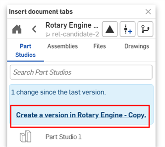 Create a version link