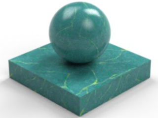 Example of a sea blue soapstone appearance