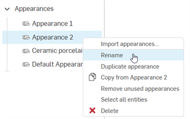 Rename Appearance