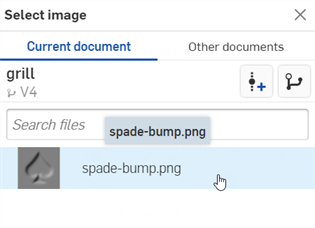 Selecting the texture image