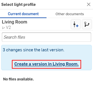 Select light profile dialog