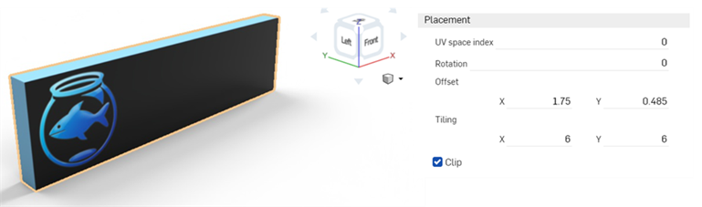 Altering the Placement settings for the sticker