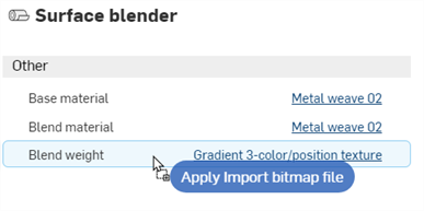 Applying the imported bitmap file