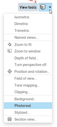 View tools menu