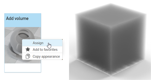 Adding volume Appearance to the cube