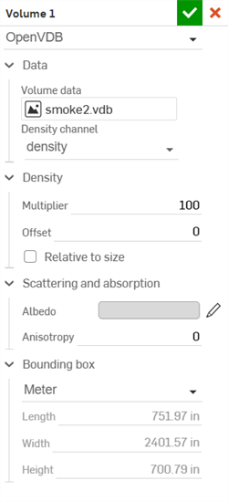 Volume: OpenVDB type